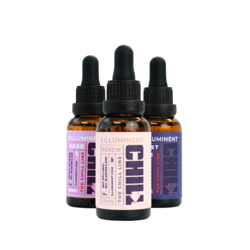 The Chill Line CBN Tinctures, Rest, Ease, Renew