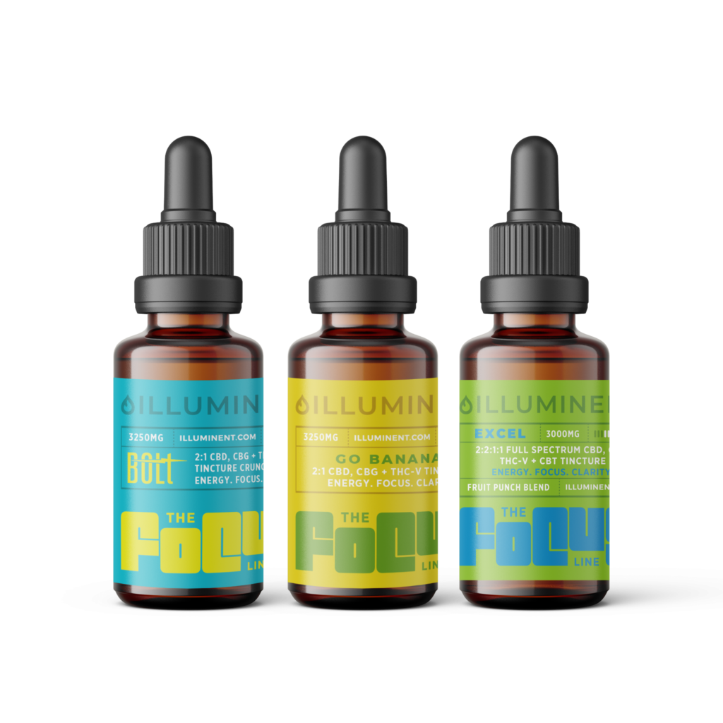 The Focus Line Tinctures - Bolt, Go Bananas, Excel. Product Image