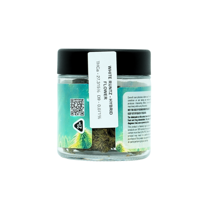 White Runtz 4 Gram Jar Back